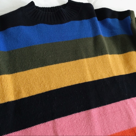 Colorful Striped Knit Sweater - Picture 3 of 4